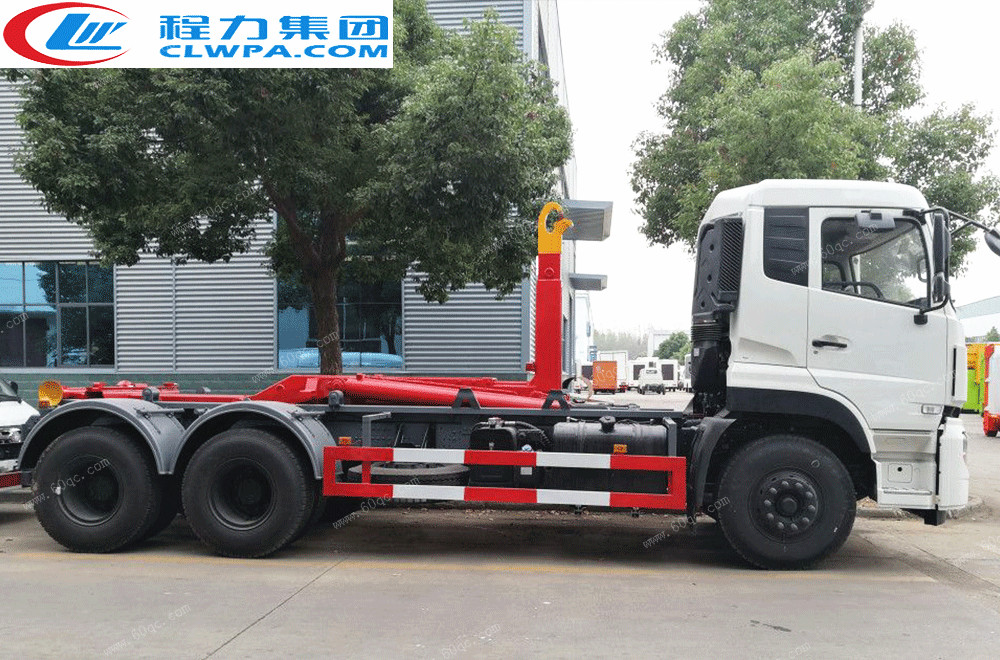 國五東風天龍后雙橋車廂可卸式垃圾車
